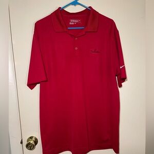 Nike Men's Dri-Fit Red Polo Shirt branded “The Belfry” size Large